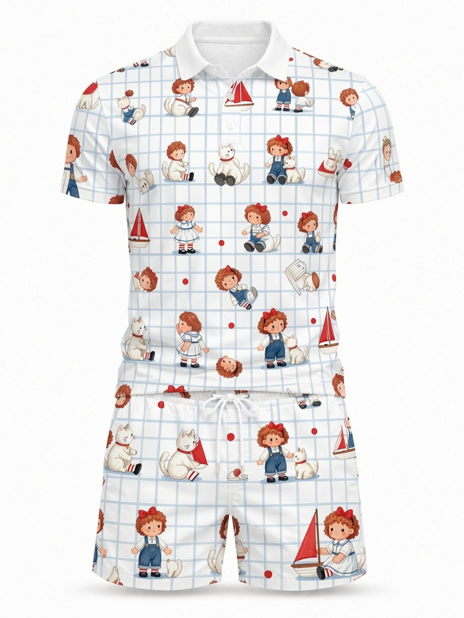 ชุดเสื้อโปโลแขนสั้นและกางเกงขา - Resort Shirt Floral บทวิจารณ์และราคา